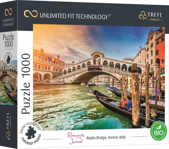 Puzzle TREFL UFT Romantic Sunset: Most Rialto v Benátkách, 1000 dílků