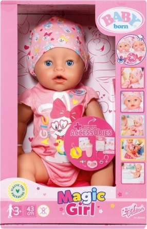 Panenka BABY born s kouzelným dudlíkem, holčička 43 cm