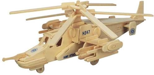 Dřevěné 3D puzzle Vrtulník