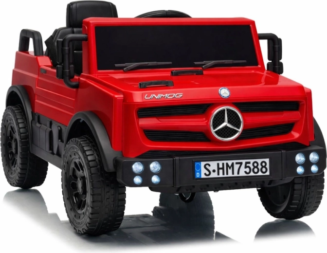 Elektrické autíčko MERCEDES UNIMOG 6V, červené