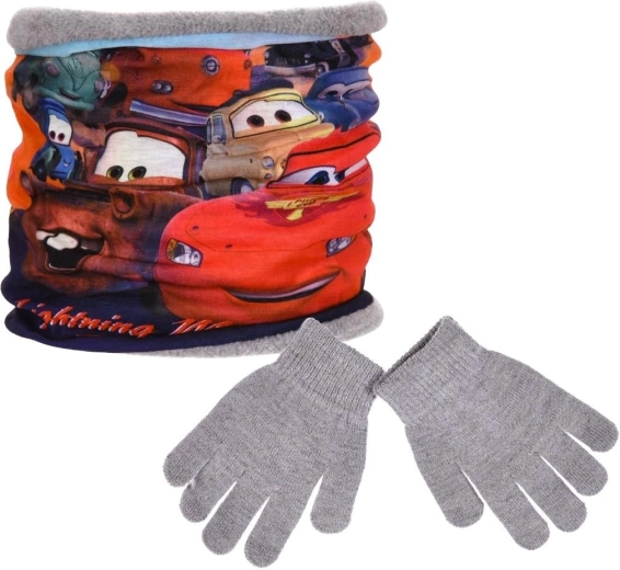Souprava nákrčník a rukavice Disney Cars s maskou - 1 kus