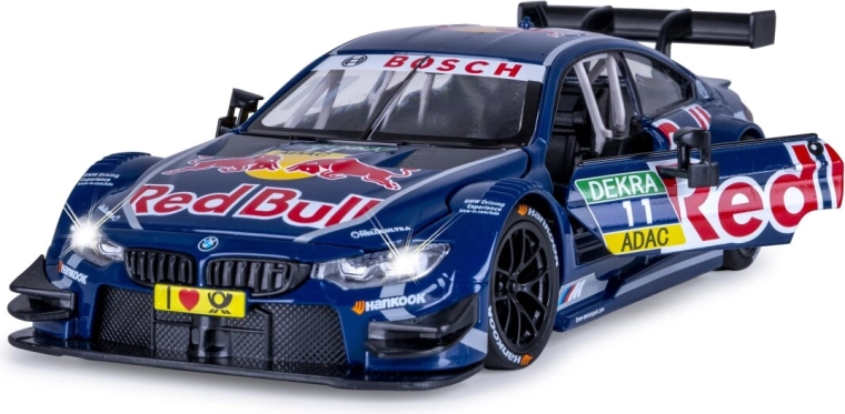 JAMARA BMW M4 DTM kovový model 1:24 modrý s osvětlením a zvuky