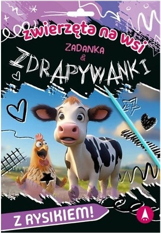 Zwierzęta na wsi – zadanka a zdrapywanky pro předškoláky