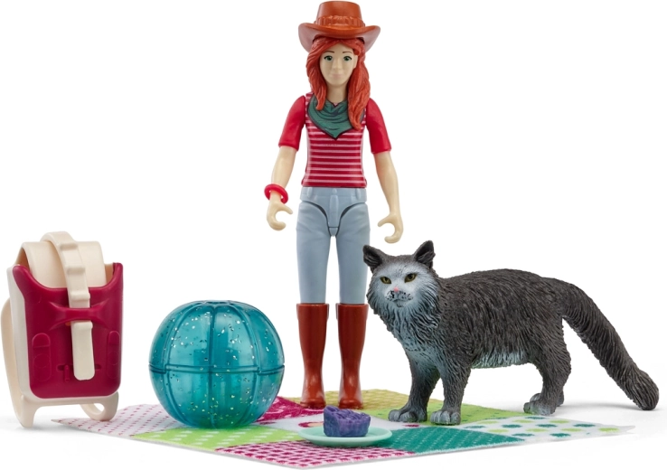 Schleich pocket set pikniková zábava s Hannah a kočkou