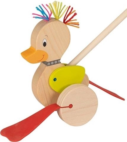 Dřevěná kachna na tyči