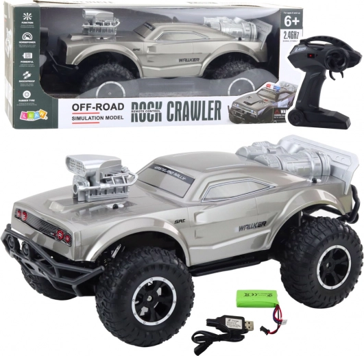 Velké RC terénní sportovní auto 1:8, stříbrné