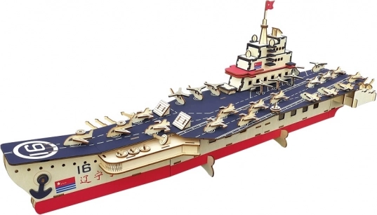 Dřevěné 3D puzzle Letadlová Loď