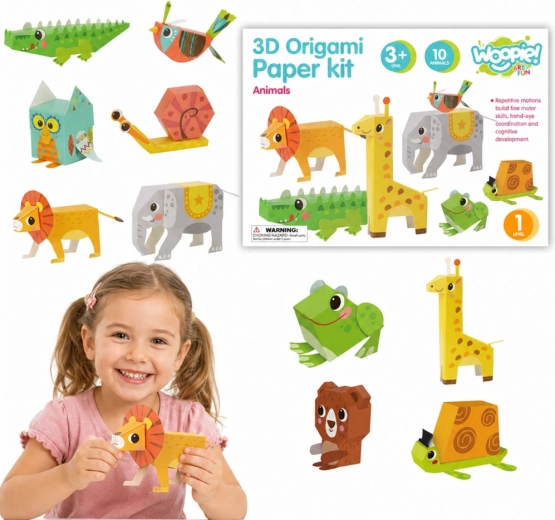 Kreativní sada WOOPIE ART&FUN 3D origami zvířátka – 10 zvířat