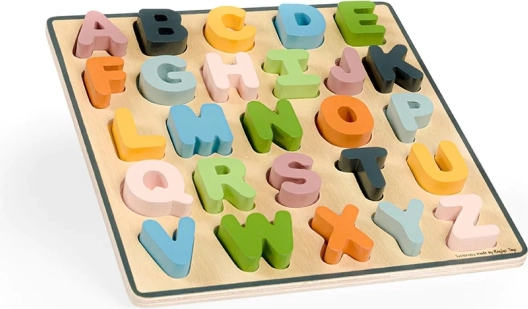 Bigjigs Toys dřevěné puzzle abeceda – velká písmena ABC