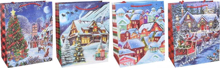 Dárková taška S 18 × 24 × 8,5 cm – Vánoce