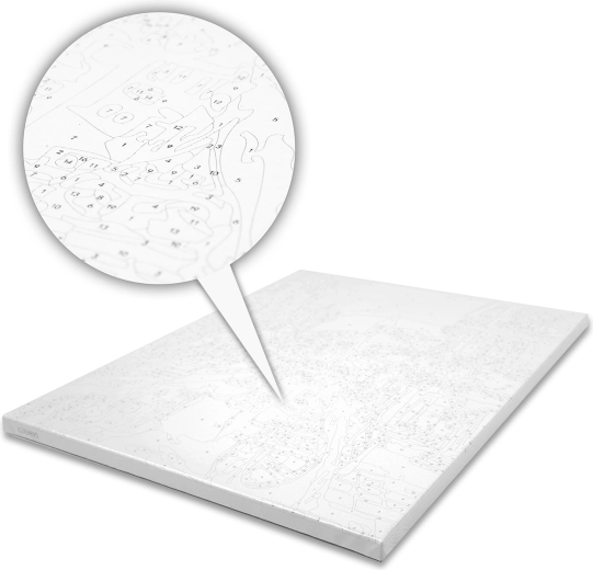 Předtištěné očíslované plátno pro bezstarostné malování