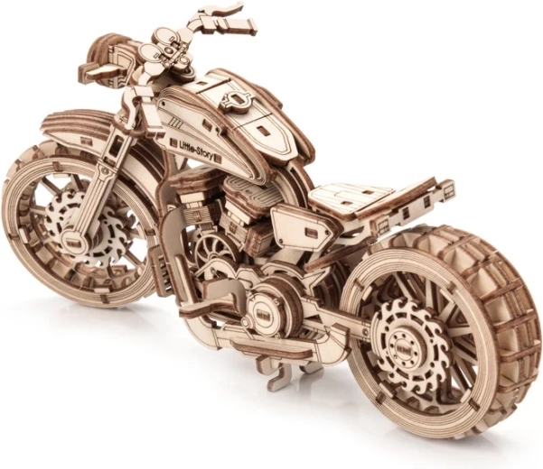Detailní dřevěný model motocyklu