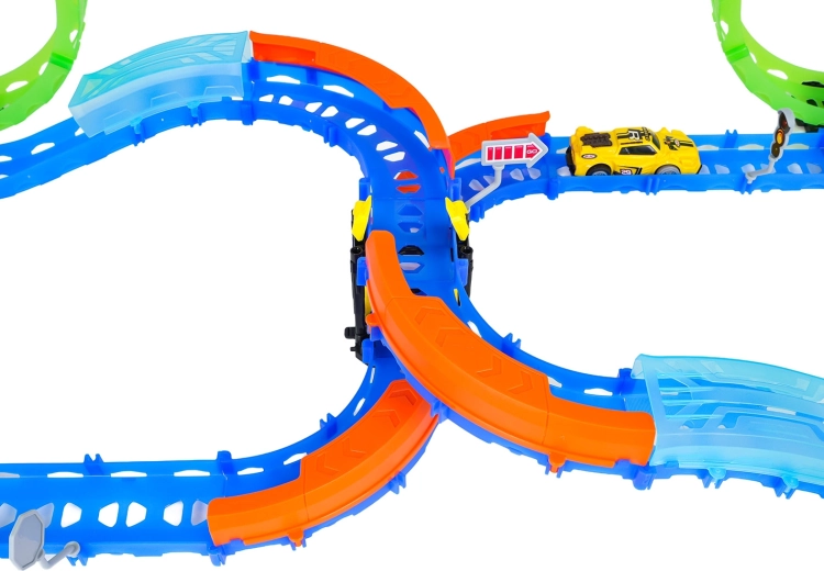 Modulární dráha se zábradlími a přestavitelnými úseky