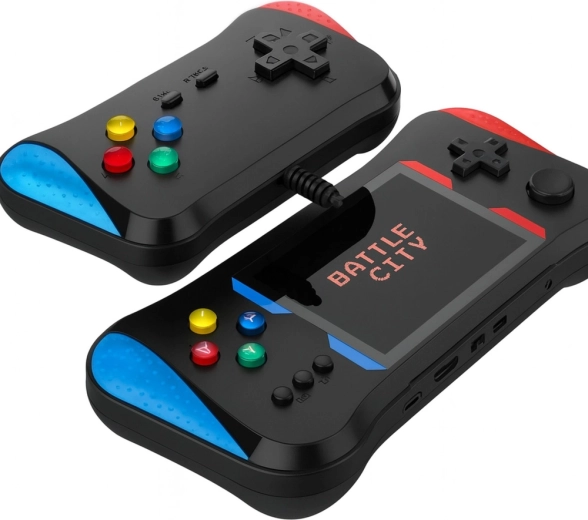 Hraní ve dvou s přiloženým gamepadem