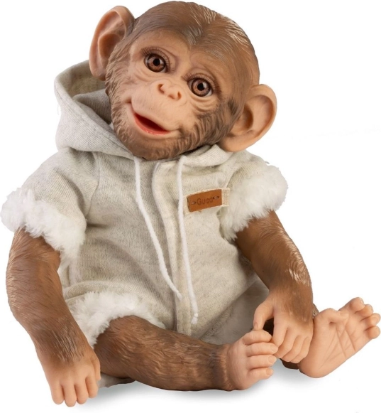 Guca realistická opička miminko reborn 32 cm s měkkým tělem