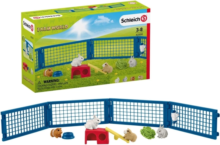 SCHLEICH Farm World® 42500 Oplocená aréna pro králíky a morčata