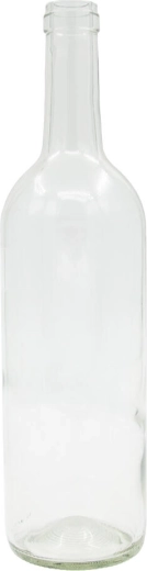 Skleněná láhev na víno 750 ml bílá
