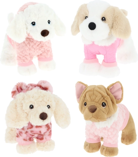 Keel toys plyšový pejsek v oblečku 18 cm (4 druhy)