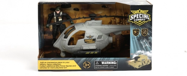 Vojenská helikoptéra s figurkou a doplňky
