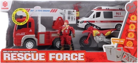 Hasičská záchranná sada s ambulancí, světly a zvuky