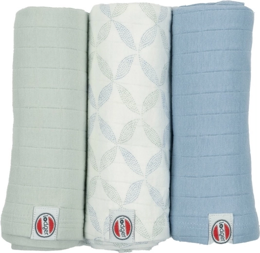 Lodger swaddler Solid matcha peppermint - sada 3 kusů (70 × 70 cm)