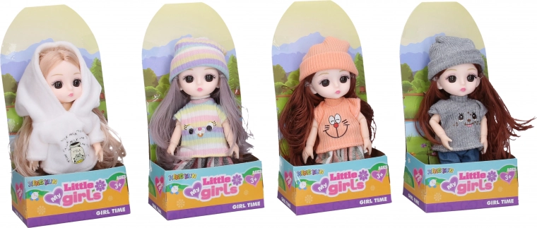 Panenka v zimním oblečení 15 cm