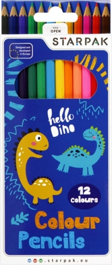 Pastelky s motivem dinosauři, sada 12 barev