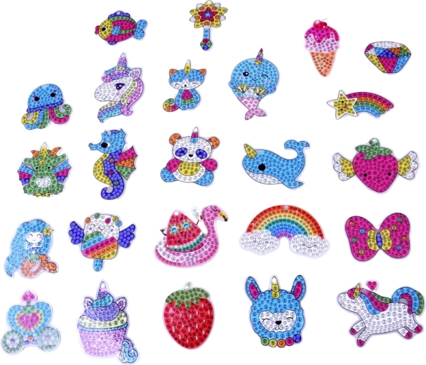 24 roztomilých přívěsků plných třpytu