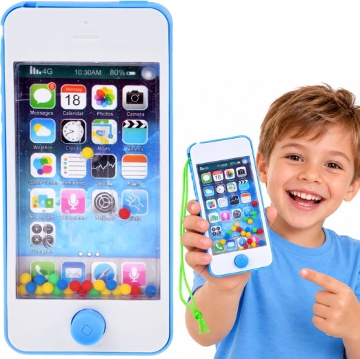 Vodní hra ve tvaru smartphonu s kuličkami