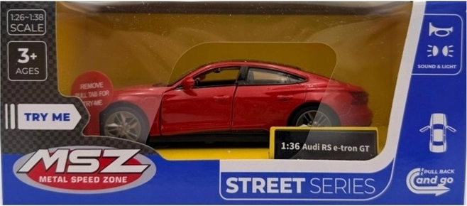 Model Audi RS e-tron GT se světlem a zvukem, červený