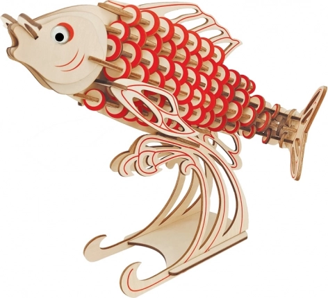 Dřevěné 3D puzzle Kapr