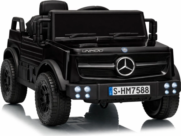 Elektrické autíčko MERCEDES UNIMOG, 6V 4Ah, černé