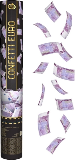 Pneumatické konfety fóliové euro bankovky