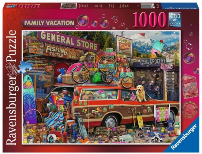 Puzzle 2D 1000 dílků Rodinné prázdniny RAVENSBURGER