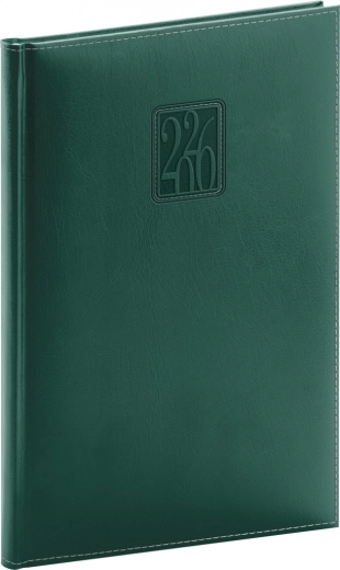 Týdenní diář Panamá 2026 zelený 15 x 21 cm