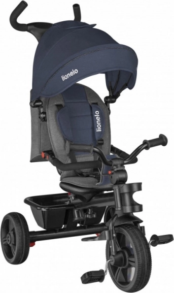 Dětská tříkolka LIONELO Haari Jeans 5v1 s otočným sedadlem a stříškou