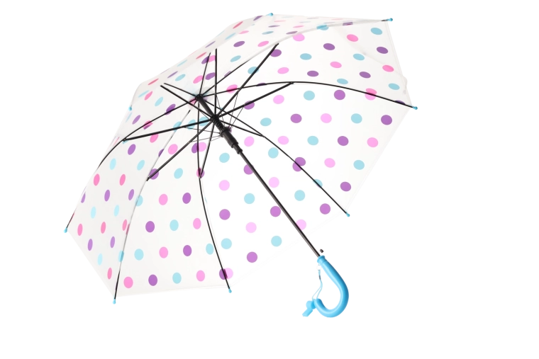 Průhledný design s barevnými puntíky