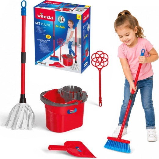 Vileda for kids dětská úklidová sada s mopem, kyblíkem a koštětem