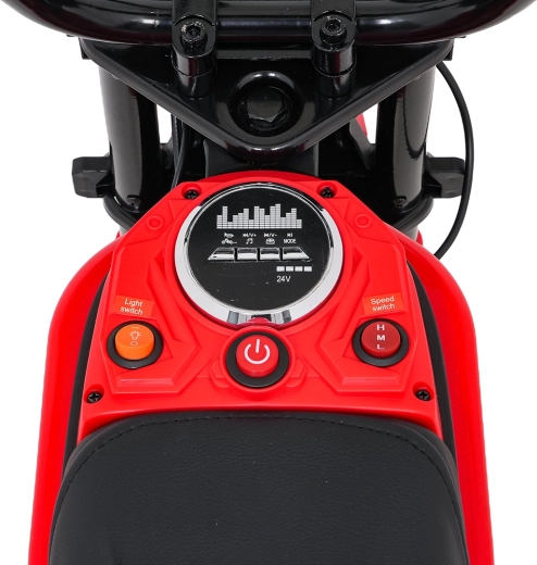 Chytrý ovládací panel: H/M/L rychlosti, světla a Bluetooth