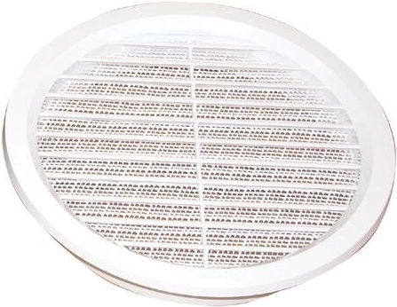 Větrací mřížka se síťovinou, průměr 125 mm, bílá