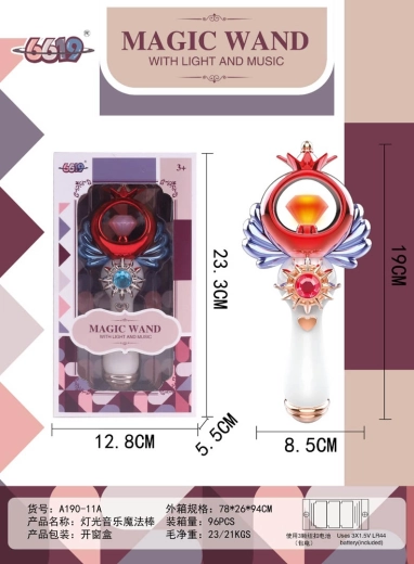Magická hůlka se světelnými a zvukovými efekty