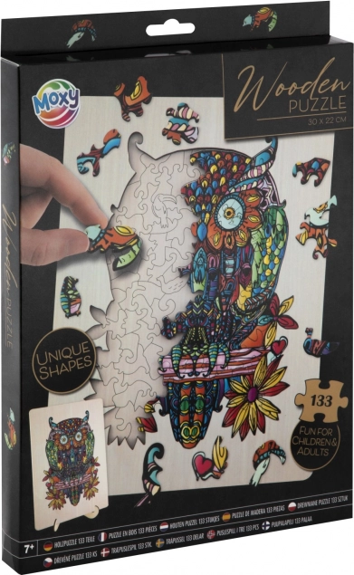 Obrysové puzzle sova