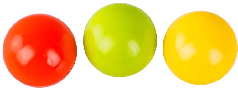 Barevné míčky s chrastítkem
