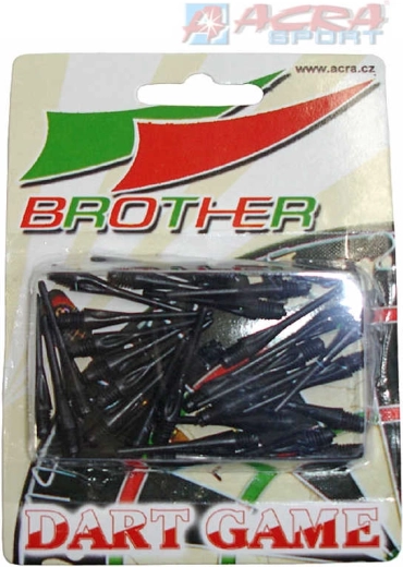 Acra náhradní plastové hroty k šipkám Brother, sada 30 ks