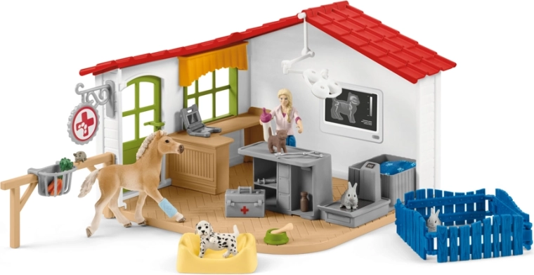 Schleich veterinární ordinace pro domácí zvířata