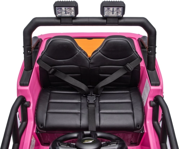 Komfortní dvoumístné sedadlo z eko kůže s pásy