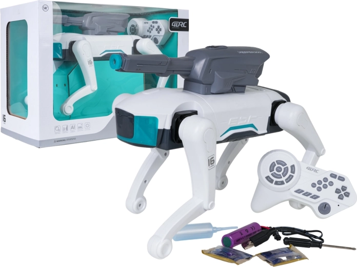 Dálkově ovládaný robotický pes KEEPER 300 s gelovým blasterem