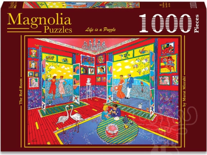 Magnolia puzzle červený pokoj 1000 dílků