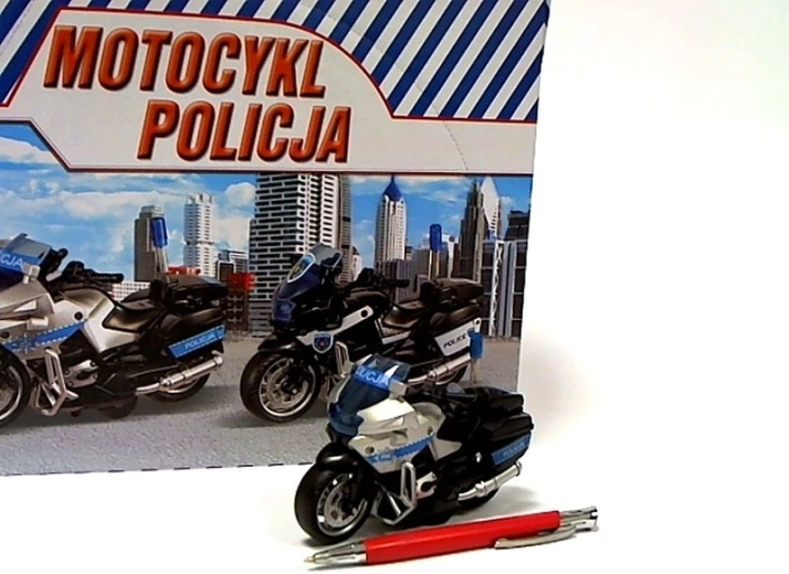 Policejní motorka se světlem a zvukem 13 cm
