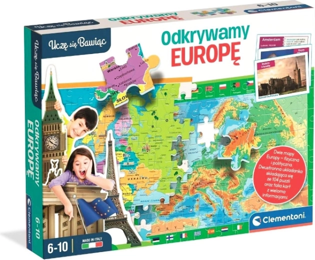 Objevujeme Evropu – oboustranné puzzle a vzdělávací karetní hra